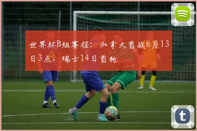 世界杯B组赛程：加拿大首战6月13日3点，瑞士14日首轮